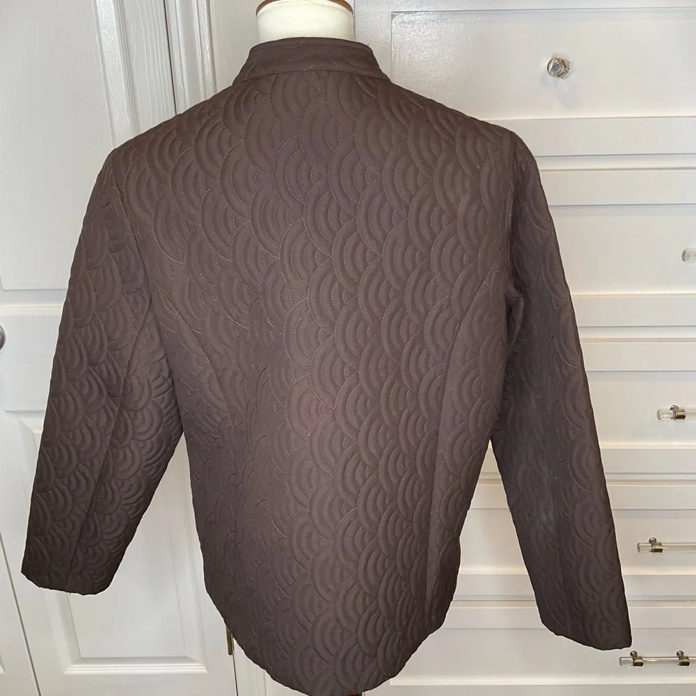 Laura Ashley chocolate brown quilted zip up jacket , Brand New with tags! - Picture 6 of 7